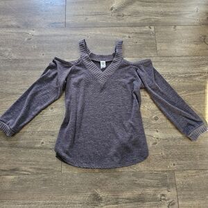 Plus size 3X womens open shoulder sweater soft cute